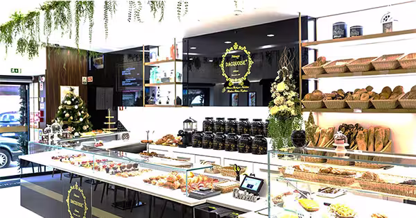 Pastelaria Fina. Vitrina expositora